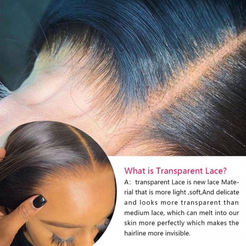 Virgin Human Hair Deep Wave 13x4 13x6 Transparent Lace Front Wigs | Human Hair Wig | Lace Front